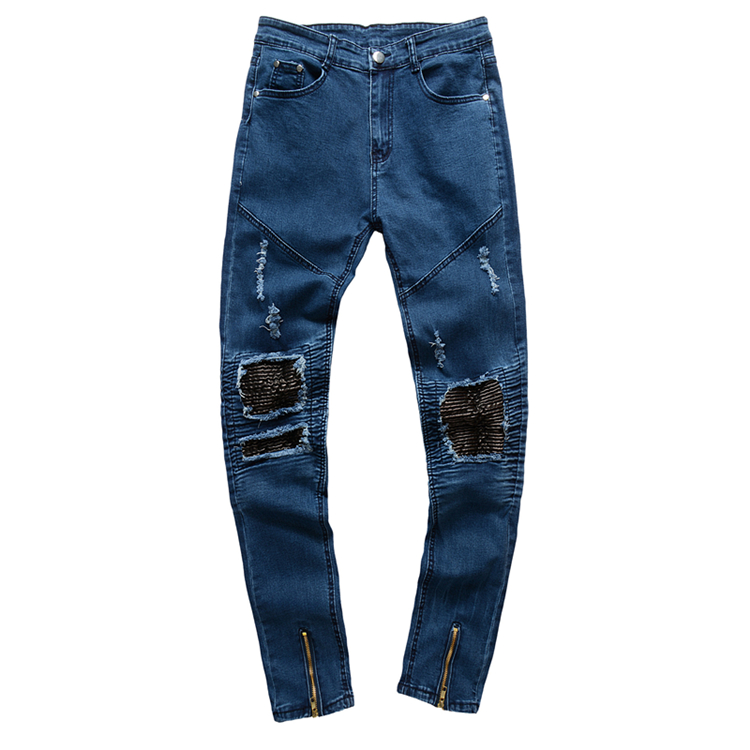 Blue-patchwork-hole-jeans