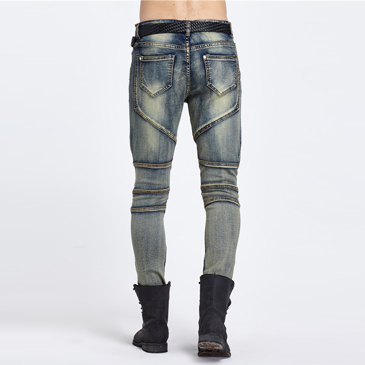 Blue-slim-straight-hole-jeans