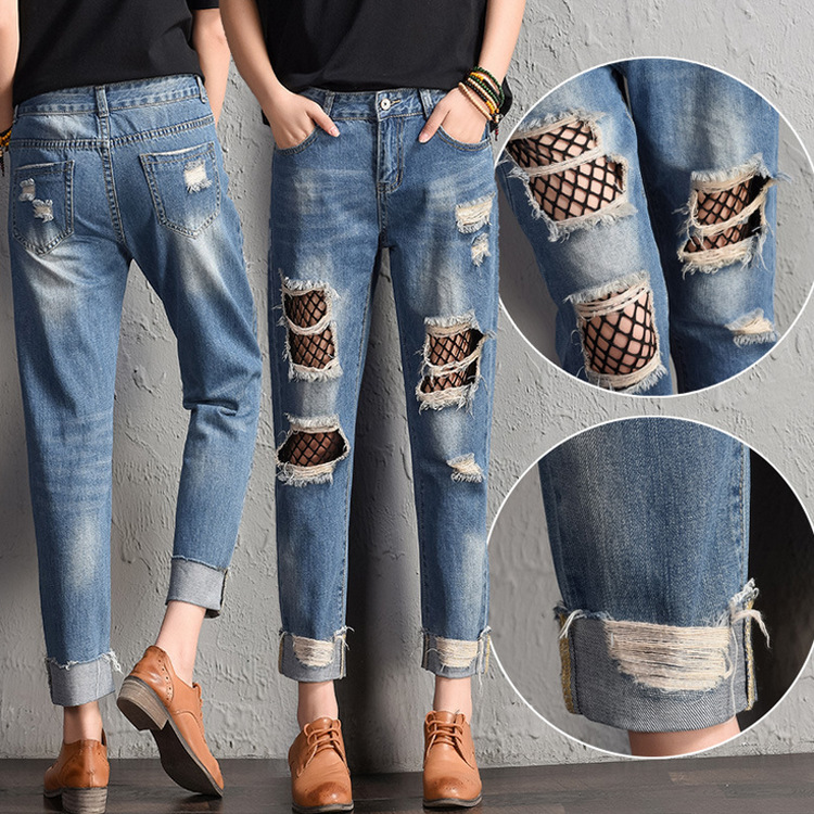 Canton-wholesale-slimming-fishnet-casual-jeans