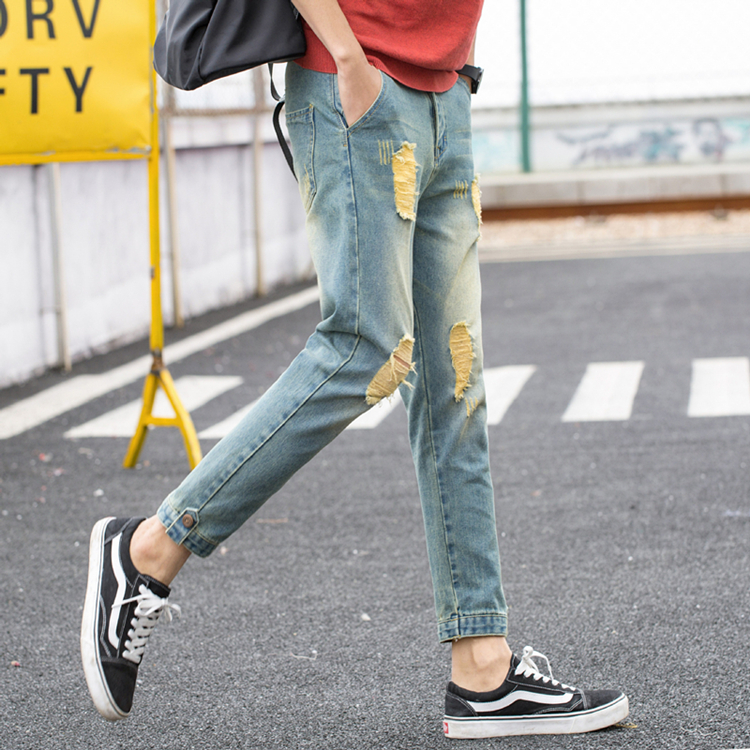 Cheap-hole-stretch-slim-jeans