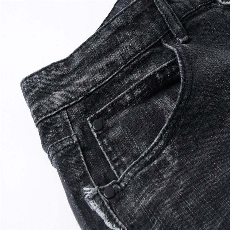 Cheap-mid-waist-straight-washed-jeans