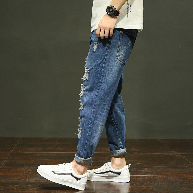 China-wholesale-hole-loose-jeans-pants