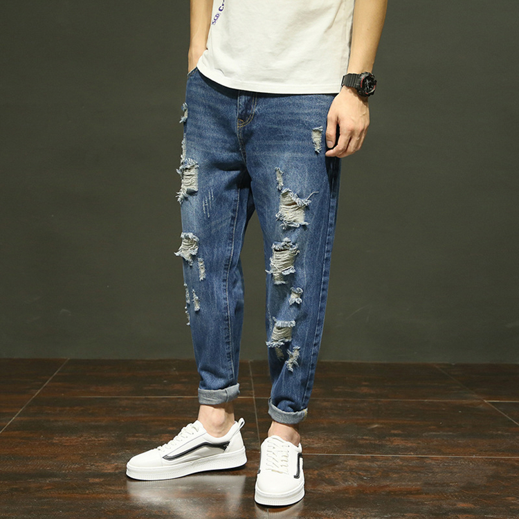 China-wholesale-hole-loose-jeans-pants