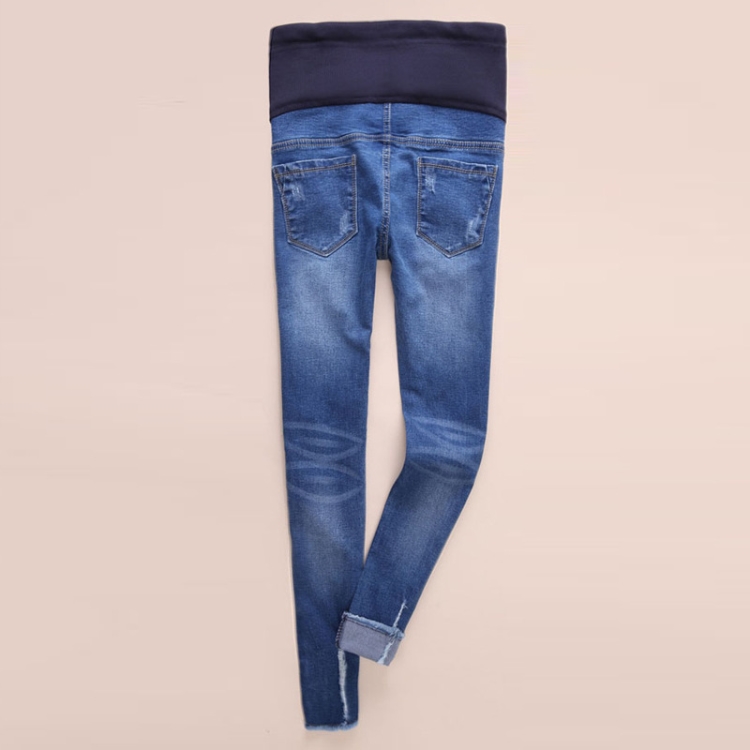 Copper-buckle-hole-maternity-jeans
