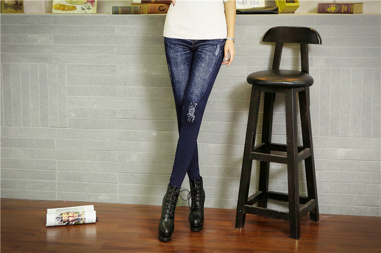 Denim-leopard-leggings-wholesale