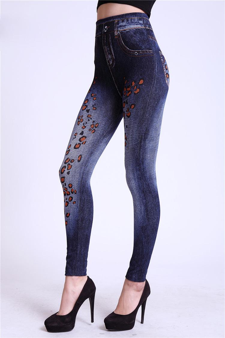 Denim-leopard-print-leggings