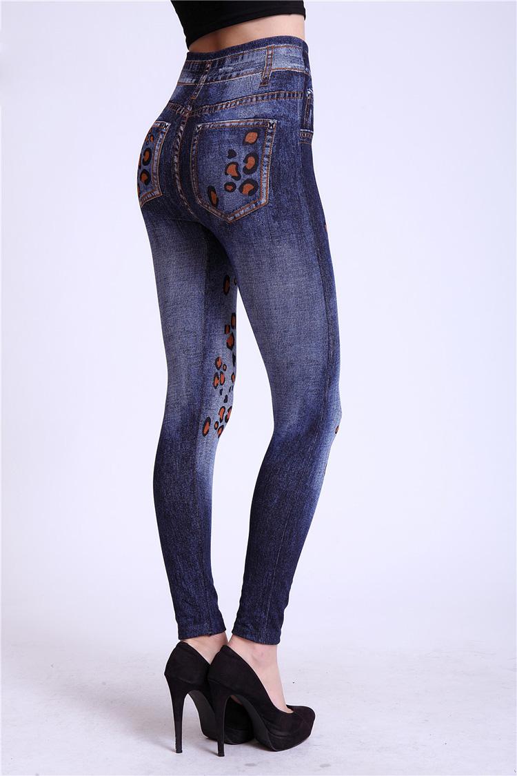 Denim-leopard-print-leggings