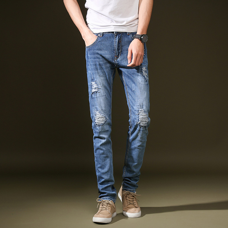 Elasticity-worn-slim-cheap-jeans