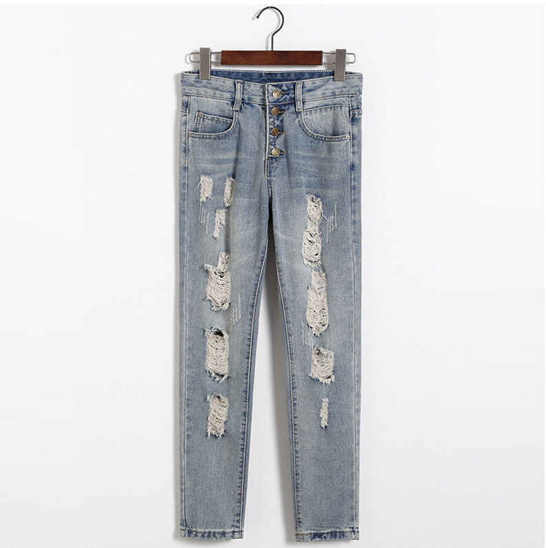 Female-hole-fashionable-bound-feet-haroun-pants-jeans-wholesale