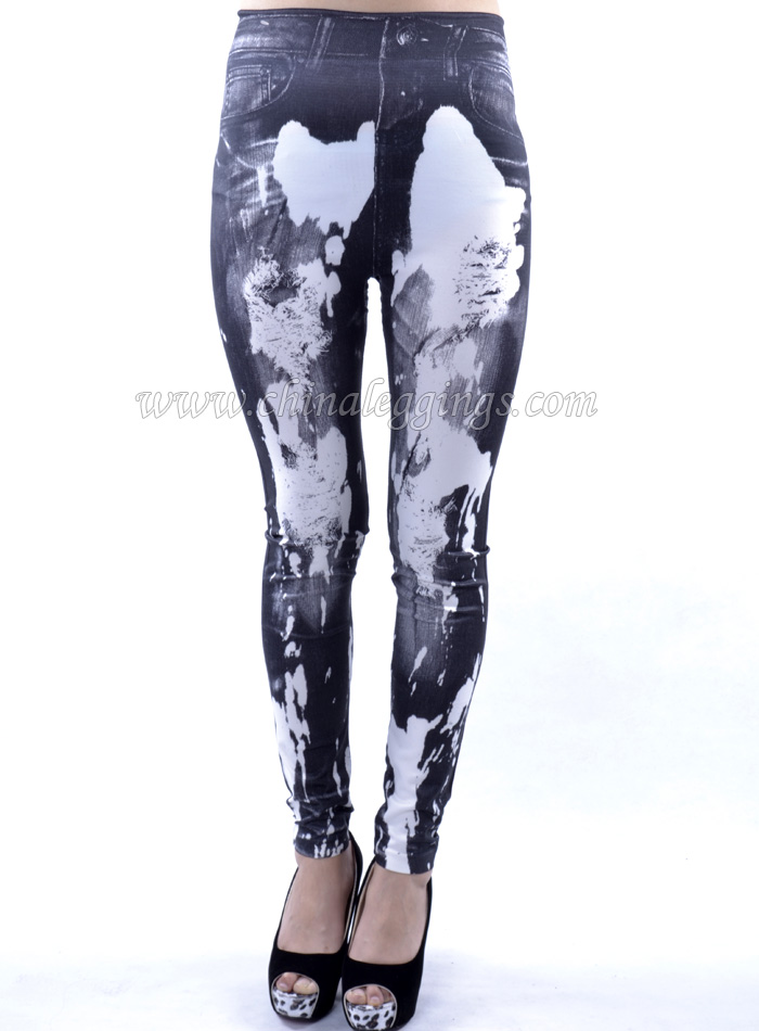 Graffiti-Denim-Leggings