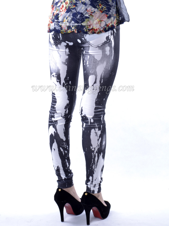 Graffiti-Denim-Leggings