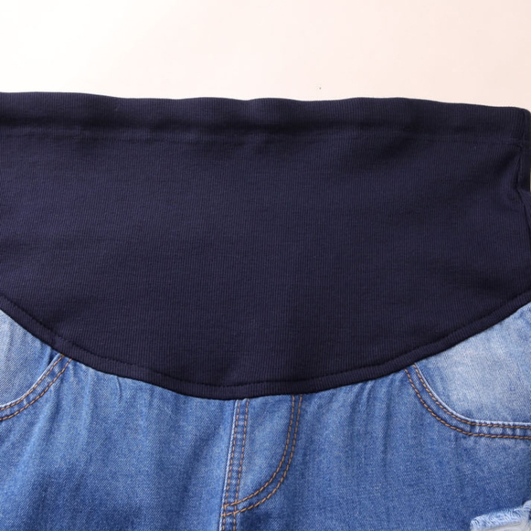 Labeling-holes-pregnant-women-denim-leggings