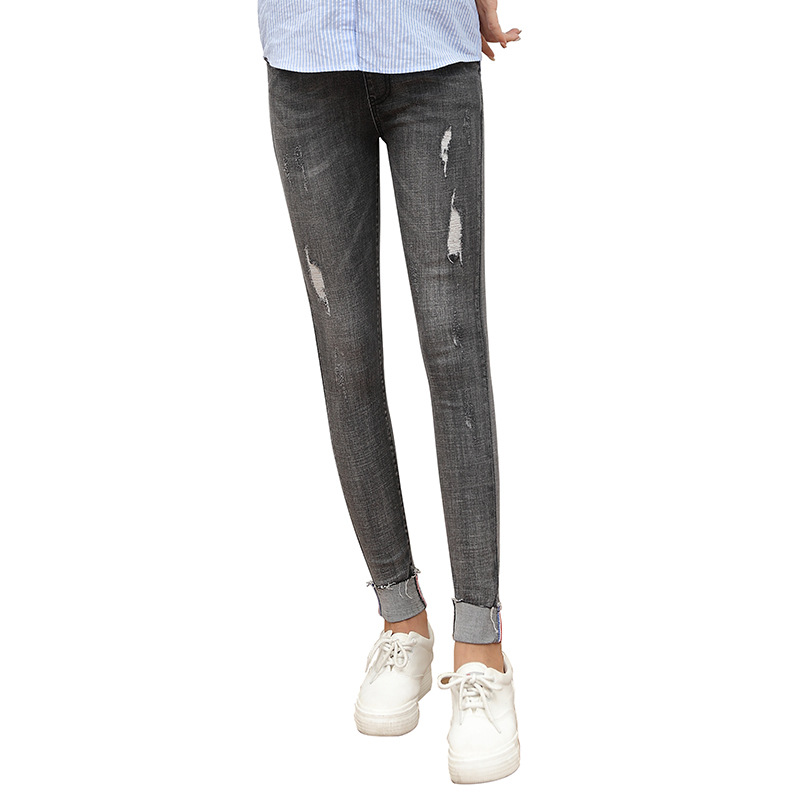 New-style-stretch-slim-holes-maternity-jeans