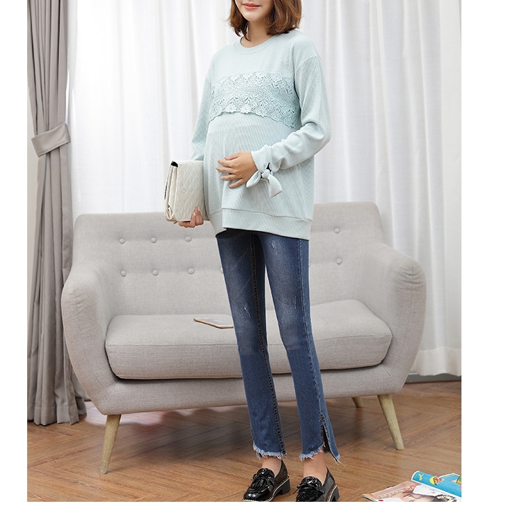 Personality-cats-bifurcation-trousers-maternity-jeans