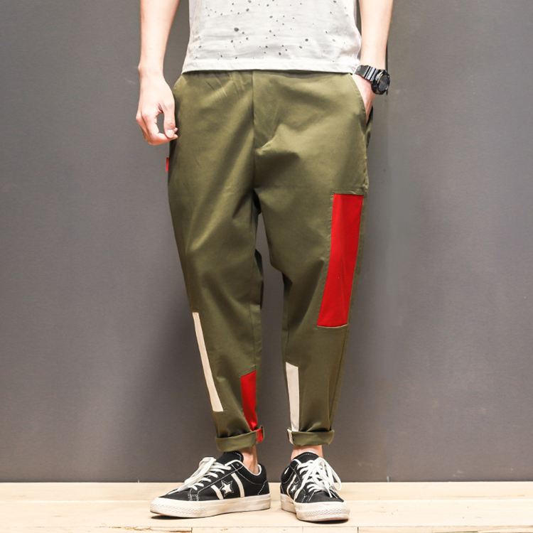 Printed-washed-slim-denim-harem-pants