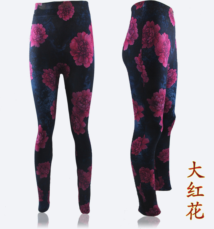 Rose-pattern-high-waisted-leggings