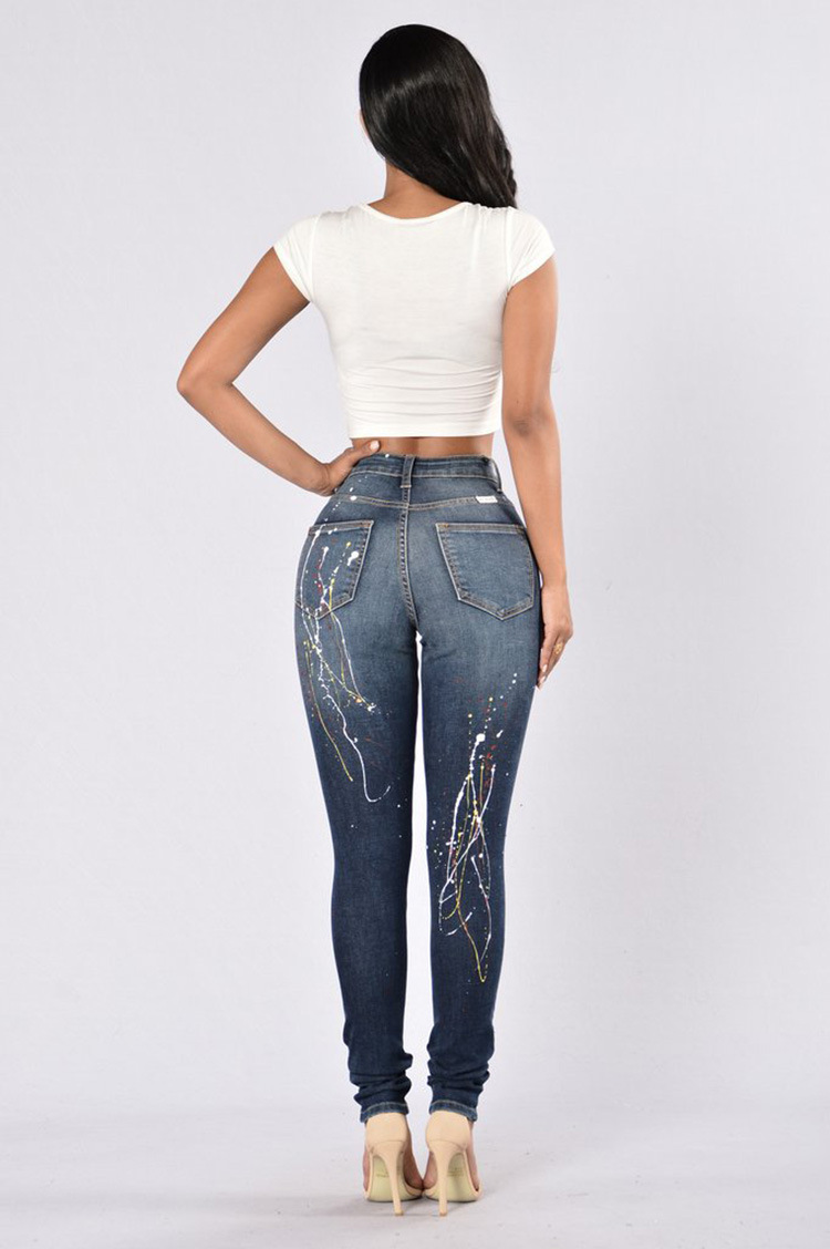 Wholesale-Punching-Paint-Printing-Stretch-Jeans-leggings