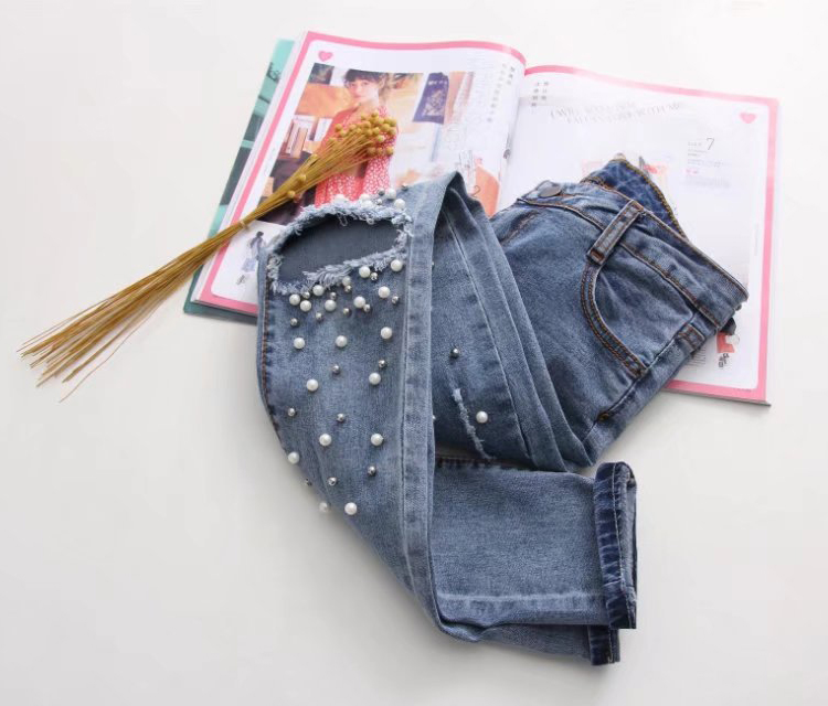 Wholesale-Women-Beaded-ole-Slim-Jeans