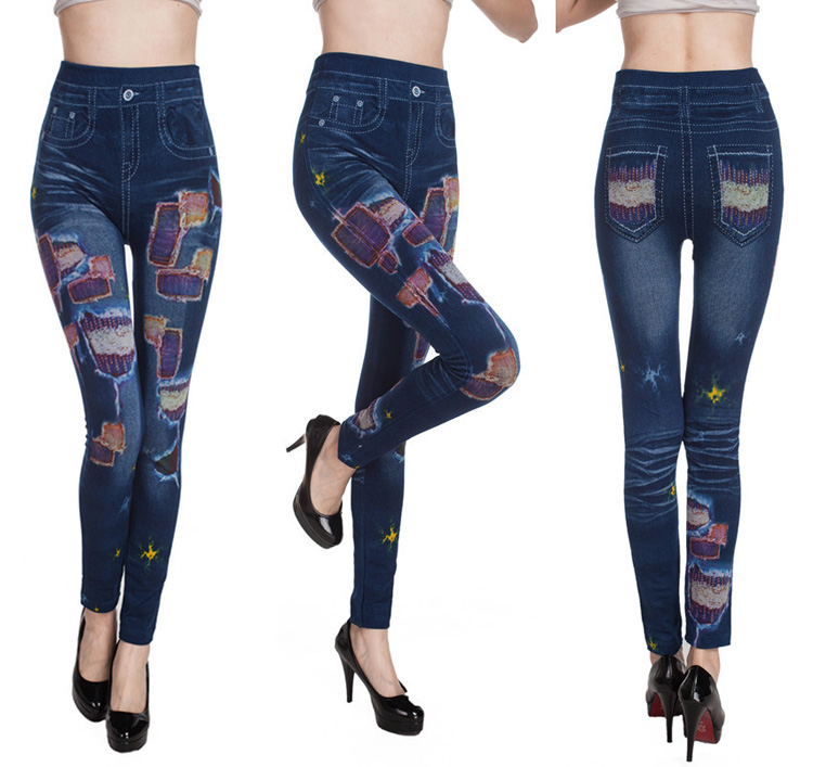 Wholesale-denim-stretch-leggings