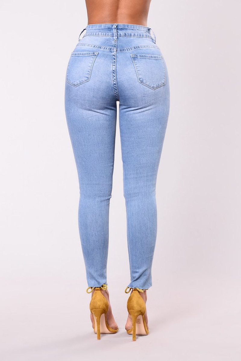 Wholesale-elastic-embroidered-high-waist-jeans-leggings-woman