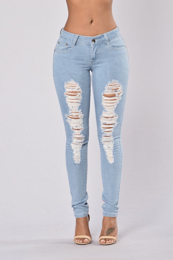 Wholesale-fashion-hole-elastic-jeans-leggings-woman