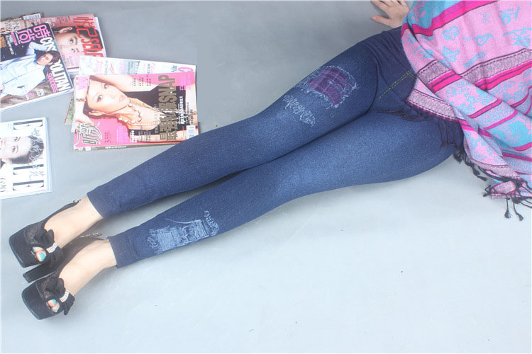 Wholesale-faux-denim-leggings-pants