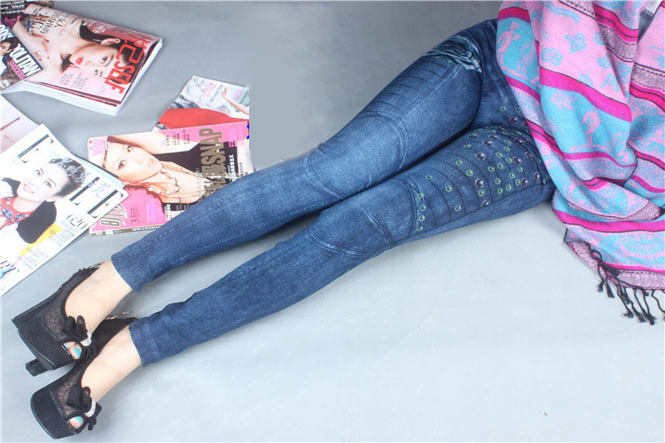 Wholesale-faux-denim-leggings-pants