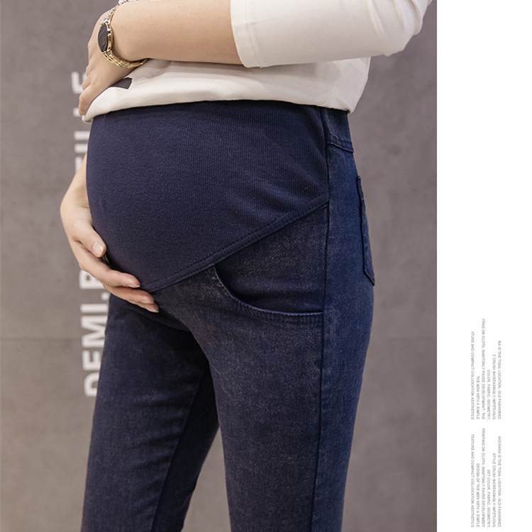 Wholesale-high-waist-elastic-maternity-jeans