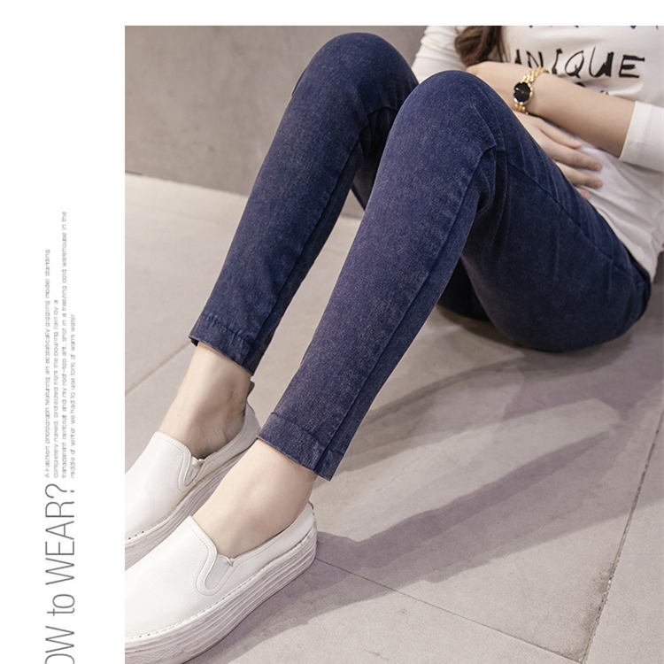 Wholesale-high-waist-elastic-maternity-jeans