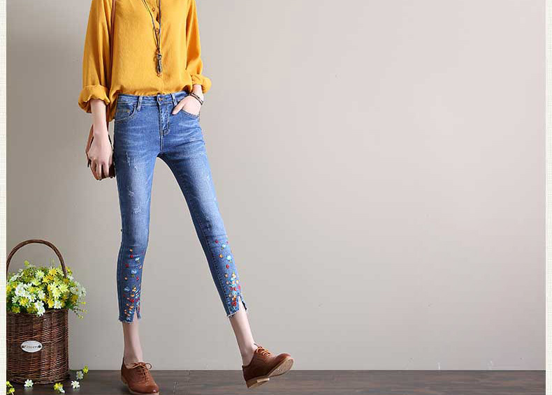 Wholesale-high-waist-flower-embroidery-edgy-jeans