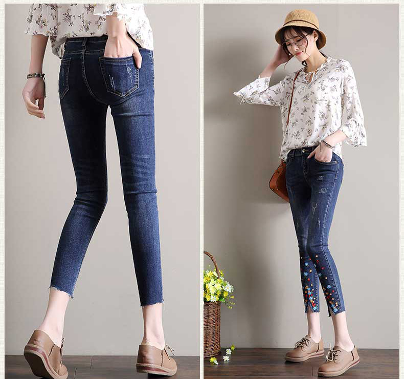 Wholesale-high-waist-flower-embroidery-edgy-jeans
