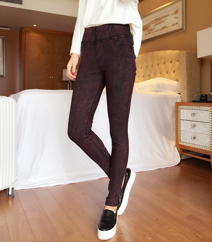 Wholesale-high-waisted-denim-leggings