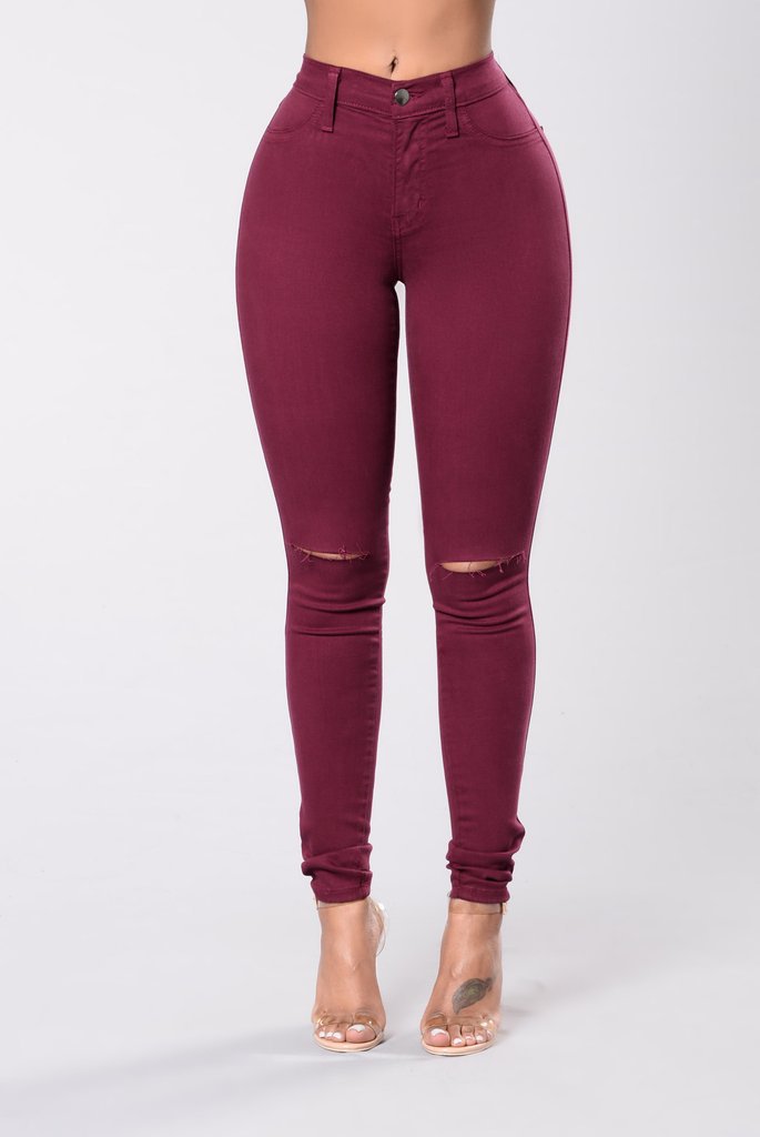 Wholesale-hole-color-elastic-jeans-leggings-woman