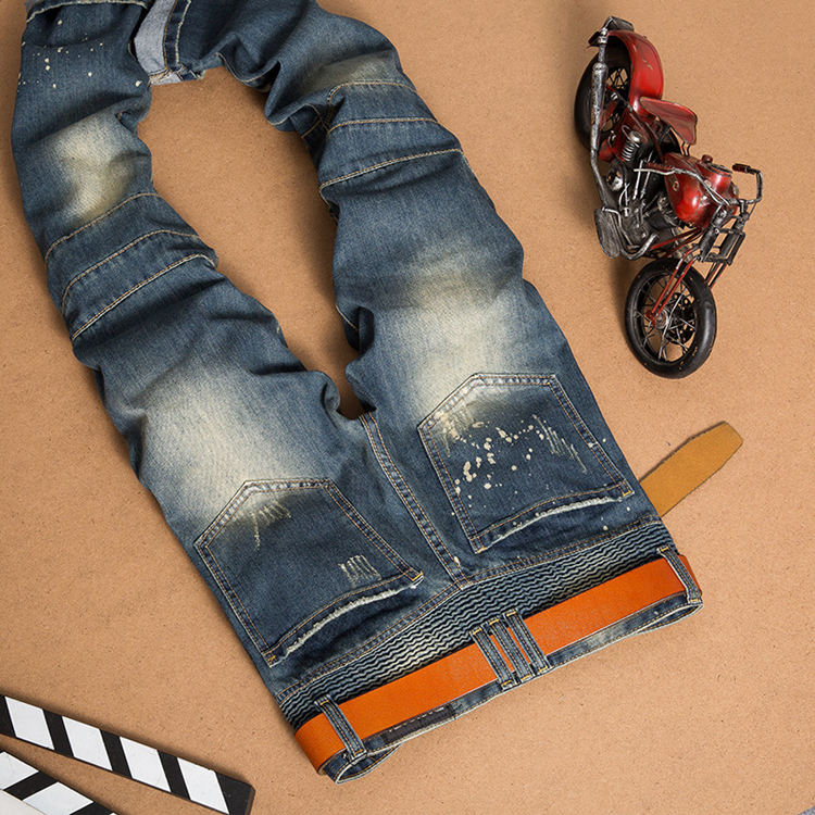 Wholesale-hole-slim-straight-jeans