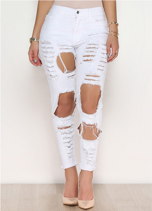 igh-elastic-waist-female-personality-hole-ripped-jeans-wholesale