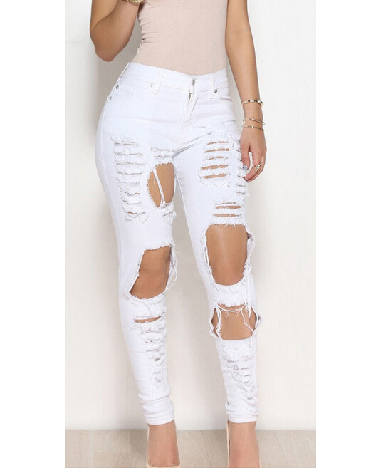 igh-elastic-waist-female-personality-hole-ripped-jeans-wholesale