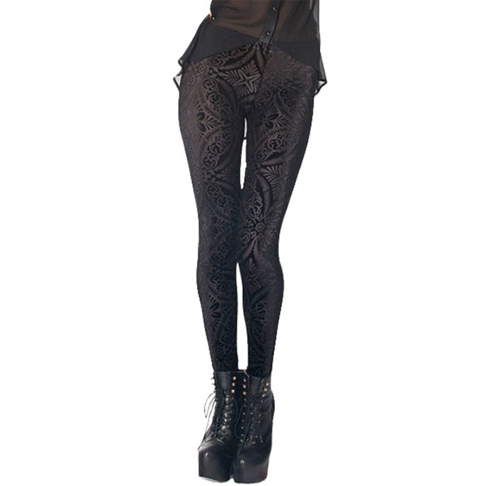 Black-nylon-spandex-leggings-wholesale