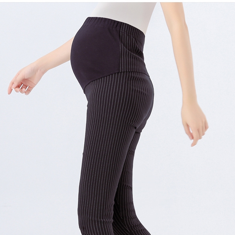 Breathable-stripes-pregnant-women-pencil-pants