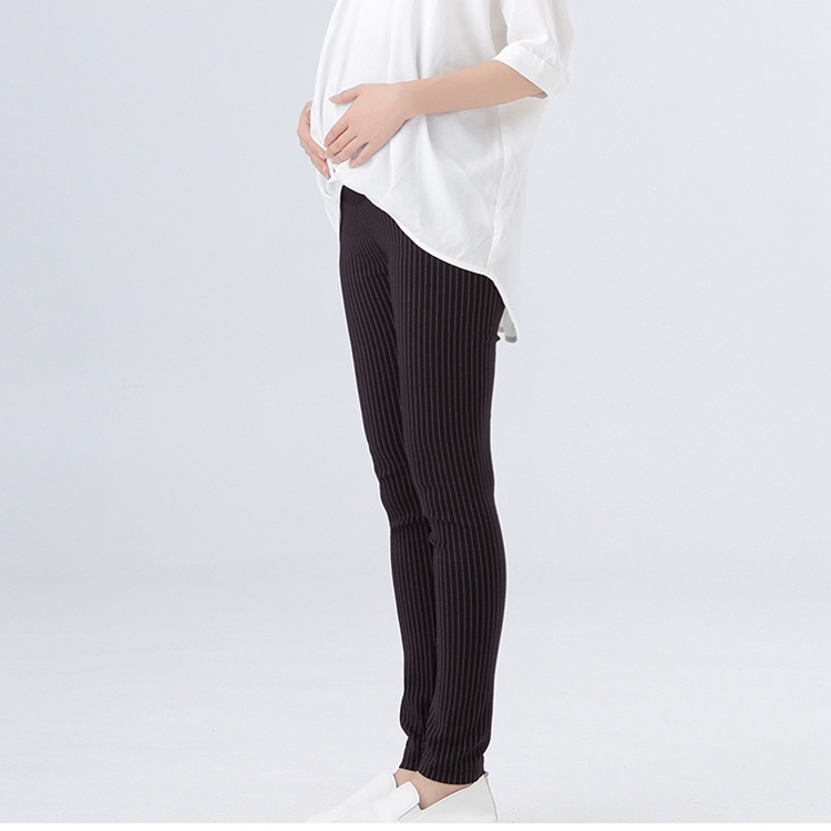 Breathable-stripes-pregnant-women-pencil-pants