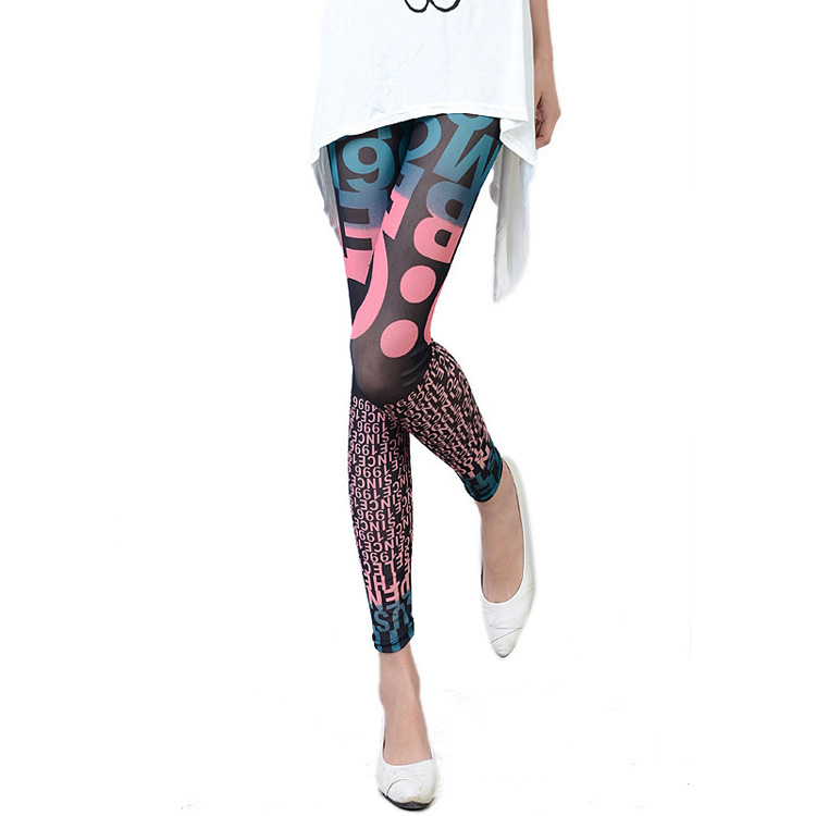 Color-graffiti-cartoon-gauze-navy-leggings-wholesale