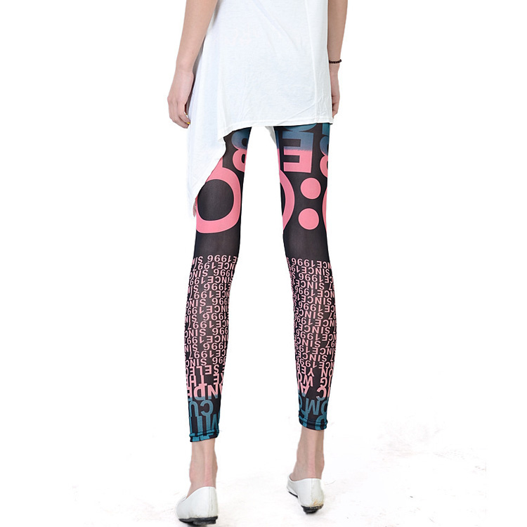 Color-graffiti-cartoon-gauze-navy-leggings-wholesale