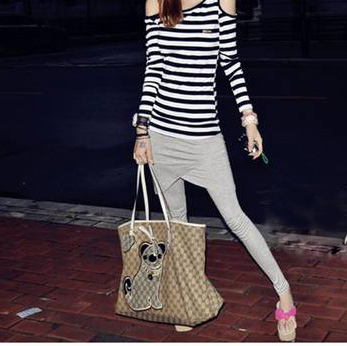 Cover-hip-was-thin-cross-irregular-skirt-leggings