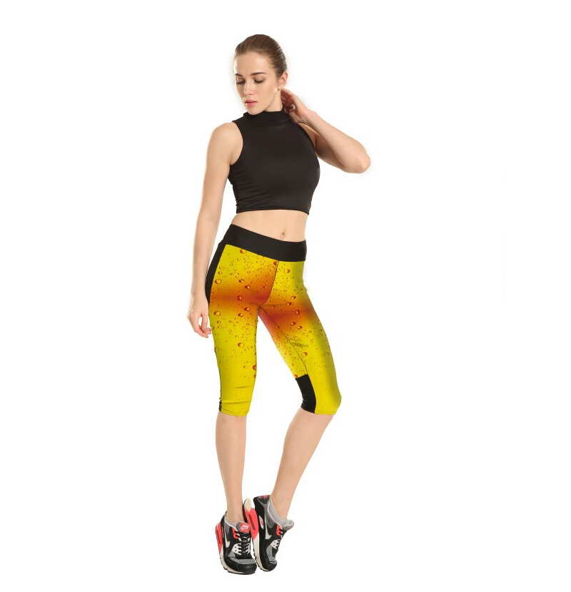 Digital-printing-yellow-bubble-seven-sports-pant-wholesale