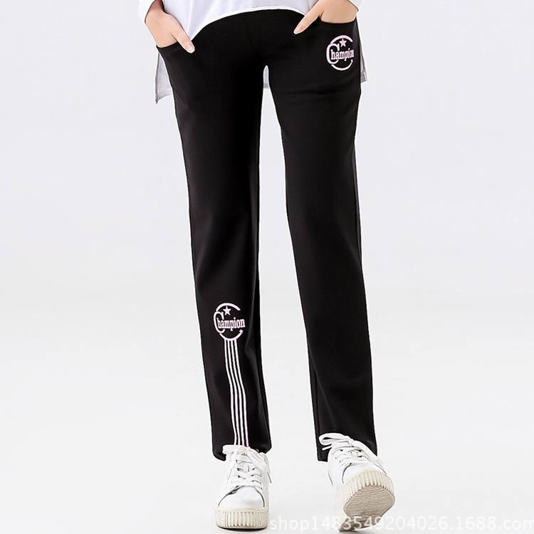 Fashion-english-printing-maternity-sweatpants