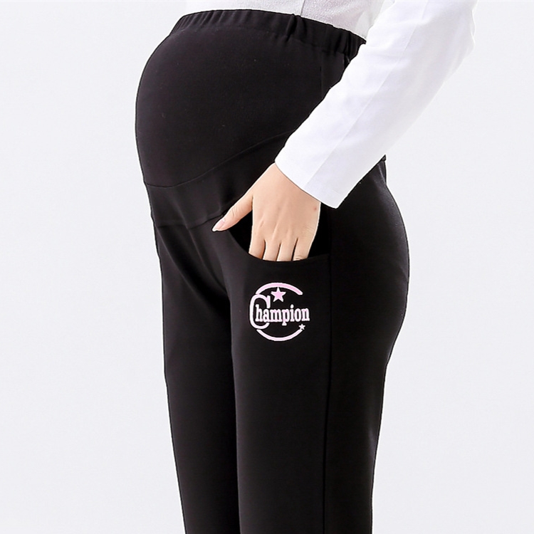 Fashion-english-printing-maternity-sweatpants