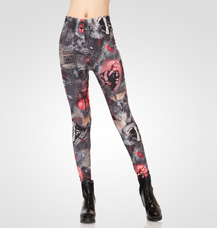 Graffiti-velvet-leggings-wholesale