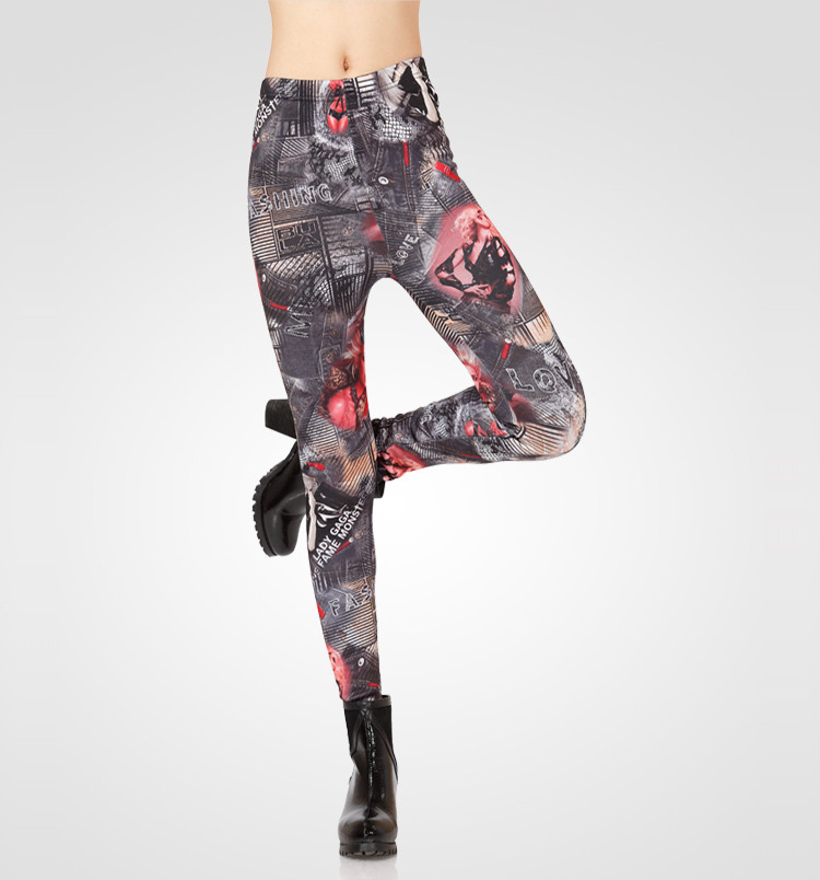 Graffiti-velvet-leggings-wholesale