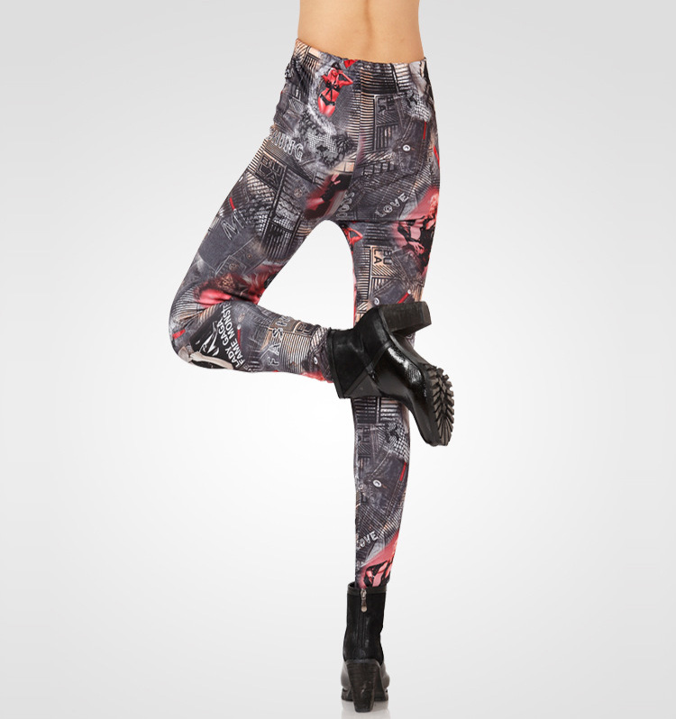 Graffiti-velvet-leggings-wholesale