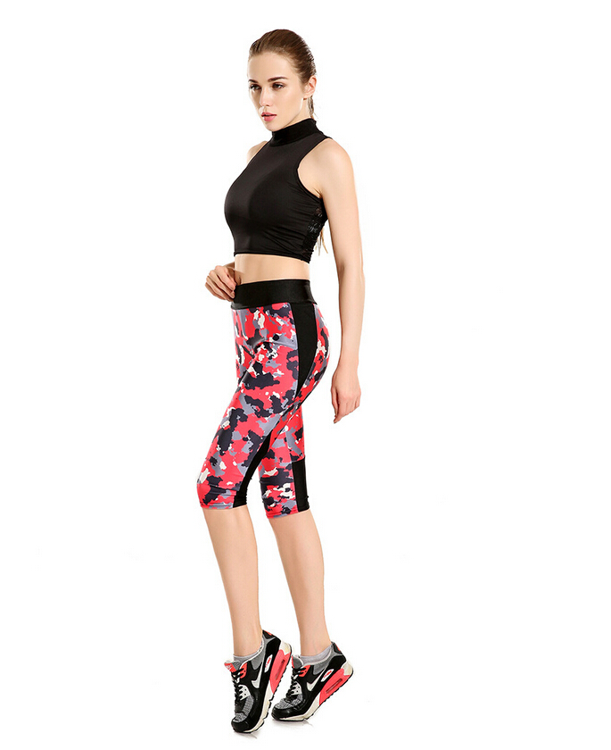Pink-camouflage-printed-tanks-war-tall-waist-seven-female-trousers-wholesale