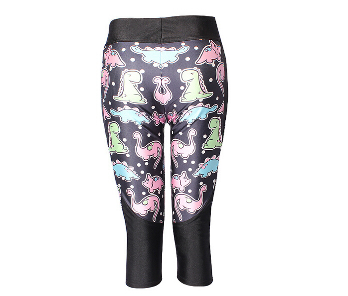 Printing-Marine-animal-shark-high-waisted-seven-sports-pant-wholesale